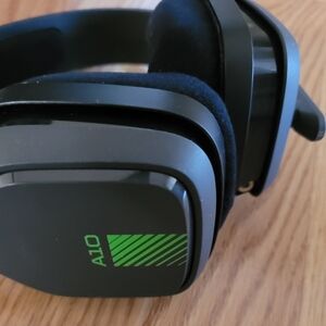 ASTRO A10 Wired Gaming Headset in Black with Green Accents